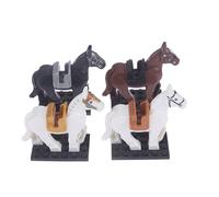 Blocs De Construction De Chevaux, Figurines De Guerre, Blocs De Construction De Chevaux, Miniatures, Jouets À Assembler, 1 Pièce