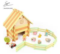 Blocs De Construction De Ferme En Bois Pour Enfants, Jouets Éducatifs Et Géométriques, Cadeau D'anniversaire, Nouvelle Collection