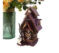 Blocs de construction de maison d'Halloween | Décoration d'Halloween tendance, ornements d'horreur éclairés 3D pour cheminée, salle à manger, maison, fête, vacances de ferme