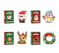 Blocs de Construction de Noël, Père Noël, Renne, Bonhomme de Neige, Puzzle Noel 3D, Briques à Assembler, Ensemble de Blocs de Construction pour Enfants, Cadeau Créatif de Noel (Set C)