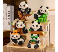 Blocs de construction de panda géant innovants à micro-particules de style dessin animé, ensemble de jouets d'assemblage pour adolescents et adultes, convient pour l'éducation intellectuelle, cadeau D