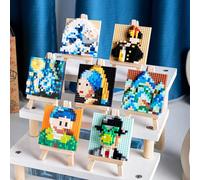 Blocs de construction de peinture, blocs de construction artistiques, blocs de construction du ciel étoilé, blocs de construction de jeune fille, blocs de construction de vagues de , cadeaux d'anniver