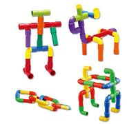 Blocs de Construction de Pipeline Colorés, Jouets éducatifs pour Enfants, Aide à Développer L'intelligence et la créativité pour Les Enfants âgés de 3 Ans et Plus, Matière Plastique ABS