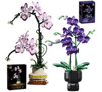 Blocs de construction de plantes en pot, orchidée créative, Cymbidium, fleurs éternelles, Simulation Phalaenopsis, briques à monter soi-même, jouets, cadeau de saint-valentin 619Pcs With Box