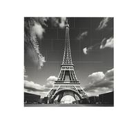 Blocs de construction de puzzle en brique vibrante pour loisirs créatifs, décoration de bureau, tour Eiffel de Paris et nuage imprimé