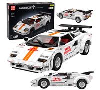Voiture de sport RC en blocs de construction blancs - LEAN Toys - 1384 pièces - Plastique ABS