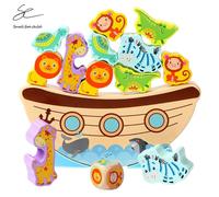 Blocs De Construction D'équilibre En Bois Pour Enfants, Jeux À Empiler, Animaux Marins, Jouets Éducatifs, Nouveauté