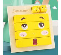 Blocs De Construction D'expression En Bois Montessori Pour Enfants, Jouets D'apprentissage Pr¿¿Coce, Enseignement De L'intelligence, Jouet Assorti, Cadeaux Pour Enfants
