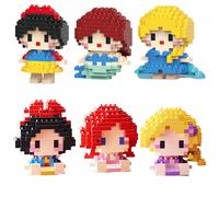 Blocs de construction Disney Princess de 6cm, Stitch Kawaii, mini ornements de bureau, jouets pour jeunes, décoration de chambre, dessin animé, Halloween 01-28