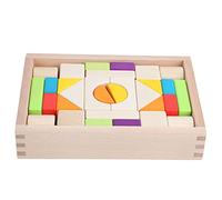 Blocs de Construction éducatifs en Bois Multicolores pour Enfants, Jouet pour Développer la Coordination œil-Main et Les Relations Spatiales, adapté aux Enfants de Plus de 3 Ans (30 Blocs de