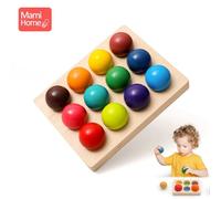 Blocs De Construction En Bois Arc-En-Ciel, Jouets Sensoriels, Tri Des Couleurs, Jouet À Empiler En Bois, Balles Montessori, Cadeaux Pour Enfants