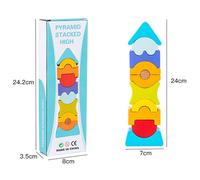 Blocs De Construction En Bois Colorés Empilés, Pyramide Pour Bébé, Jouets Montessori, Éducation Précoce, Jeu D'équilibre, Jouets D'entraînement À La Concentration