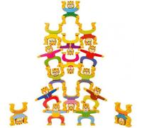Blocs De Construction En Bois En Forme De Tigre, Jouet Éducatif Interactif, Hercules, Jenga, Cadeau Pour Enfants, 16 Pièces