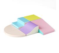 Blocs de Construction en Mousse pour Enfants,Grands modules en Mousse,Blocs d'escalade de bâtiment Doux,pour Les Enfants 1 à 3 Ans pour développer l'intelligence (Macaron 6pcs-L)