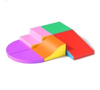 Blocs de Construction en Mousse pour Enfants,Grands modules en Mousse,Blocs d'escalade de bâtiment Doux,pour Les Enfants 1 à 3 Ans pour développer l'intelligence (Arc-en-Ciel 6pcs-L)