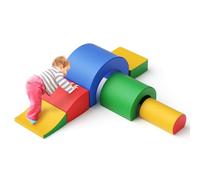Blocs de construction en mousse pour enfants - Pour escalade, motricité - Grands blocs de construction - Jouet Montessori pour enfants - Housse lavable pour s'amuser en intérieur et bébé - Couleur