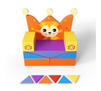 Blocs de Construction en Mousse pour Enfants, thème Lion, Grands Blocs d'escalade en Mousse, Blocs d'escalade d'intérieur, échafaudages pour Enfants (Modèle Lion 8 pièces)