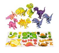 Blocs de Construction | Jeu Éducatif en Forme d'animaux en 3D - Puzzle 3D Animaux en Bois - Cadeau pour Maison école Anniversaire Noël garçons Filles