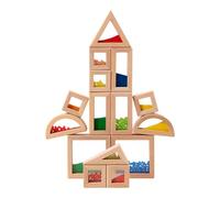 Blocs de Construction - Jeu multijoueur, Bloc de Construction en Bois | Jouet sensoriel de tri de Briques, Jouet éducatif STEM en Bois, Design Portable inspiré pour Jouer aux à la Maison, en