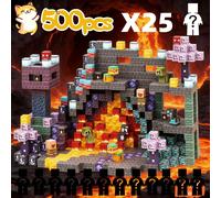 Blocs de construction magnétiques 10-500 pièces, ensemble de briques magnétiques Mini World, jouets éducatifs de construction DIY STEM pour cadeaux de Noël 200PCS-10DOLL