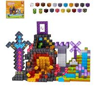 Blocs de Construction Magnétiques 100 Pièces, Construisez Votre Monde Magnétique Édition Volcan Lava, Cube Magnétique, Jouets Sensoriels STEM Montessori, Cadeau pour Garçons et Filles dès 3 Ans+