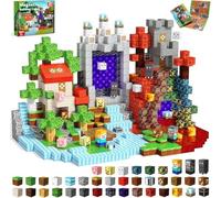 Blocs de Construction Magnétiques Aventure de Voyage | 240 Cubes Magnétiques Construction Magnétique Enfant avec Chevaliers, Fantômes et Rivière | Jeu pour Enfants dès 4 Ans