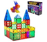Blocs De Construction Magnétiques - Jouet Éducatif STEM avec Tuiles Magnétiques pour Enfants, Jeu Créatif Montessori Sensoriel pour Garçons Et Filles Dès 3 Ans - Set 40 Pièces