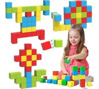 Blocs de Construction magnétiques, Lot de 40 Blocs magnétiques, Jouets magnétiques pour 3 4 5 6 7 8 Ans garçons et Filles, Structures préscolaires Jouets sensoriels pour Enfants