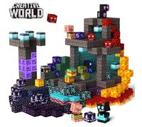 Blocs de construction magnétiques Mine World Magnet The End Ender Head Forest Cabin Cubes Set STEM Sensory Brick Cube Toys Children Gift Random-200pcs