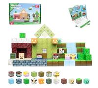 Blocs de Construction magnétiques-pour Enfants Blocs Minecraft aimantés,Jouets de Construction magnétiques pour garçons et Filles de 3 à 8 an (Jungle Tribal 150 pièces)