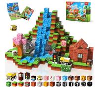 Blocs de construction magnétiques - SWAPY - 100 pièces - Thème Ville & Nature - Aimants puissants - 21,8x20,8x2,4 cm