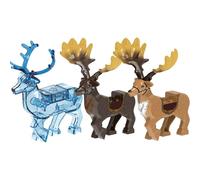 Blocs De Construction Megaloceros En Briques, Figurines D'animaux, Village D'hiver, Noël, Renne, Jouets Pour Enfants, Cadeaux, 2021