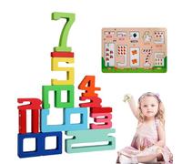 Blocs de construction numériques, blocs de construction de nombres, 1 à 10 blocs d'empilage de chiffres mathématiques, activités d'apprentissage pour la motricité fine, comptage des jouets P