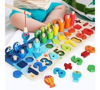 Blocs De Construction Numériques Éducatifs Précoces, Développement De L'intelligence, Comptage Des Nombres, Forme Assortie, Jeu Numérique, Jouets En Bois