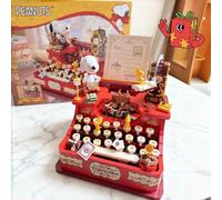 Blocs de construction Pantasy Snoopy, machine à écrire rétro à grande échelle, modèle de jouet à collectionner, dessin animé, décoration cadeau de noël, nouvelle collection 86917