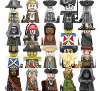 Blocs de construction Pirates des Caraïbes, jouets en briques, mini personnage Jack Sparrow, William Turner, blocs de construction, cadeau de fête PG1001