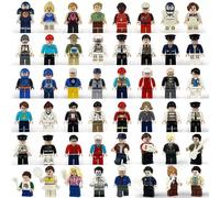 Blocs de construction pour enfants, 50 à 200 pièces, personnages aléatoires Norepat, mini-poupées de ville, personnages de films, ouvriers, policiers, ninjas et autres figurines de collection, série R