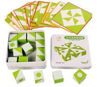 Blocs de Construction pour Enfants, Jeu de Puzzle éducatif avec Plateau de Rangement, Casse-tête avec Cartes de défis, Jeu de Table de logique 3D et de pensée Spatiale, Jeu de réflexion Montessori