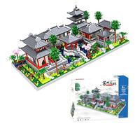 Blocs de construction pour l'architecture chinoise de Suzhou Garden, Ensemble de micro blocs de construction d'architecture chinoise, 3888PCS modèle classique de décoration de maison Suzhou Garden