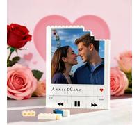 Blocs de Construction Puzzle Personnalisé avec Photo et Texte Cadeau Couple Personnalisable pour Homme et Femme Cadeaux pour Saint-Valentin et Anniversaire