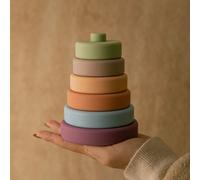 Blocs De Construction Souples En Silicone Pour Bébé, Anneau De Dentition Jenga Éducatif, Tour Pliante 3d, Jeu D'empilage, Jouets De Construction