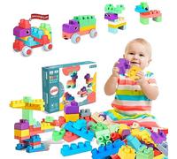 Blocs de Construction Souples pour Tout-Petits, Blocs pour Enfants de 6 Mois et Plus, Grands Blocs créatifs empilables 20 pièces STEM, Jouet d'empilage pour Tout-Petits
