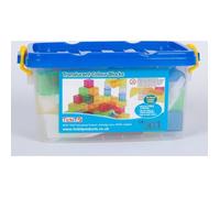 Blocs de construction - TickiT - Blocs colorés transparents - 50 pièces - Plastique translucide - Mixte