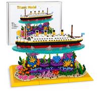 Blocs de construction Titanic - LEAN Toys - 3892 pièces - Modèle de bateau à monter soi-même - Sur un récif de corail