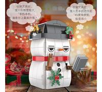 Blocs De Construction, Ville, Village D'hiver, Arbre De Noël, Père Noël, Pain D'épices, Maison, Briques, Jouets, Cadeaux Pour Filles, 2021