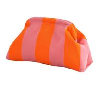 Blocs de couleur sac à main pour les femmes - Crochet tissé Casual Kiss Lock Lock Ferme Straitements Sacs à main pour Summer Seaside Beach Elegance Dîner Sorties