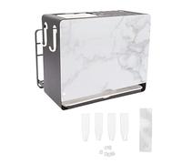 Blocs de couteaux multifonctionnels avec plaque blanche, planche à découper, porte-couvercle de Pot, organisateur de rangement de cuisine, matériau en fer 18.5x28x23cm (Cadre noir à fixation murale)