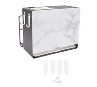 Blocs de couteaux multifonctionnels avec plaque blanche, planche à découper, porte-couvercle de Pot, organisateur de rangement de cuisine, matériau en fer 18.5x28x23cm (Cadre noir de comptoir)