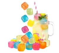 Blocs De Glace Non Fondants,Moules Carrés,Glaçons Artificiels Lavables | pour Cocktail Bière Whisky Vodka Vin Rafraîchisseur Quotidien BBQ Pique-niques Voyage Camping Bureau