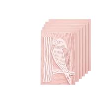 Blocs de gravure souples pour tampons, Stamp Carving Linoleum Blocks 6 Pack 4x6 Inches Rubber Linocut Block Printmaking Kit